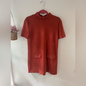Zara Burnt Orange Shift Dress